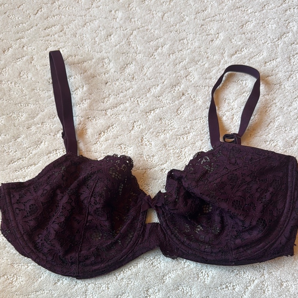 Victoria's Secret Purple Lace Balconette Bra